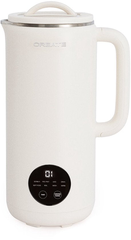‎CREATE CREATE - Multifunctionele machine van 850 ml voor plantaardige melk, compotes, granenpapjes, groentecrèmes, sapjes - Timer 12 uur - Gebroken wit- VEGAN MILK MAKER STUDIO(Gebroken wit)