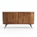 Dressoir van notenhout met moderne afwerking 150 x 45 x 75cm