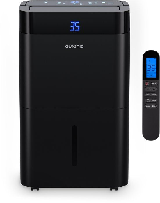 Auronic Luchtontvochtiger en Luchtreiniger - Best Plus Series - Ontvochtigt 12L per dag - 5L Waterreservoir - Slaapkamer, Badkamer, Woonkamer en Kantoor - Vochtopnemer voor in Huis - Zwart(Zwart， Best Plus Series/12 l)