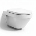 Hangend toilet in wit ceramic materiaal met compact ontwerp 50 x 36 x 35cm