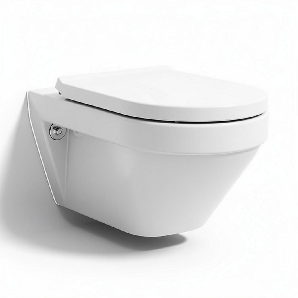 Hangend toilet in wit ceramic materiaal met compact ontwerp 50 x 36 x 35cm