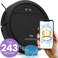 Hendriqs® Robotstofzuiger met Dweilfunctie en Laadstation - Geschikt voor Huisdieren - Tot 243 Minuten Accuduur  Krachtige Zuigkracht - Elektrische Stofzuiger Robot - Dweilrobot - Vacuum Cleaner(Zwart)