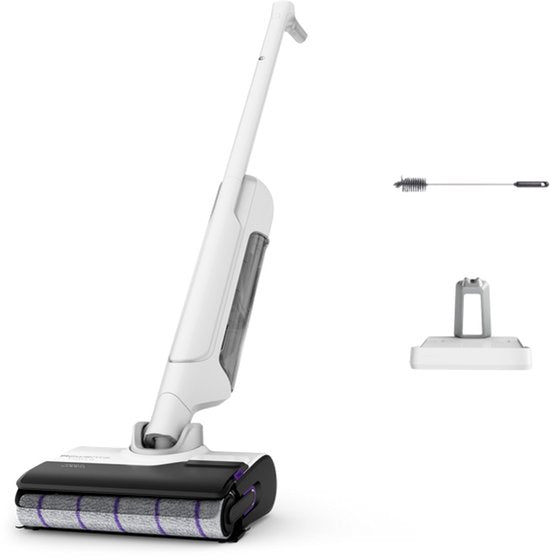 Rowenta X Clean 10 2-in-1 Vloerreiniger - Batterij/Accu Droog en nat Zakloos 200 W Zilver, Wit(Docking station met adapter， Dweildoek， Reinigingsborsteltje/60)