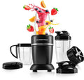 Gourmetmaxx GOURMETmaxx Nutrition Mixer 1000 Watt | Smoothie Maker mit to go Deckel | Standmixer mit Mixbecher  Frischhaltedeckel – ideal zum Aufbewahren | Standmixer mit Zubehörset L für Shakes, Smoothies etc.