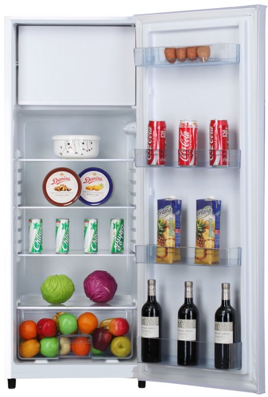 Fagor FAF5212 Koelkast Vrijstaand 218L met Vriesvak 4 - Stille Koelkast 41 dB - Compacte Koelkast met LED Verlichting - Wit - Omkeerbare Deur - Label E - Hoogte 141 cm