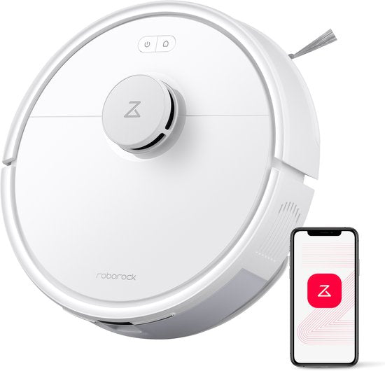 Roborock Q7 L5 Robotstofzuiger – 8000 Pa Hyperforce Zuigkracht – Dubbele Anti-Klit – Nauwkeurige LiDAR Navigatie –Slimme Verboden Zone –Multi-Level Mapping – Automatisch Opladen – APP–Wit –Q5 PRO Upgrade(wit/Roborock Q7 L5)