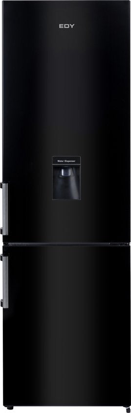 Edy EDY EDHC8089 - Koel- Vriescombinatie - Zwart - E Klasse - Waterdispenser - 5 Jaar Garantie