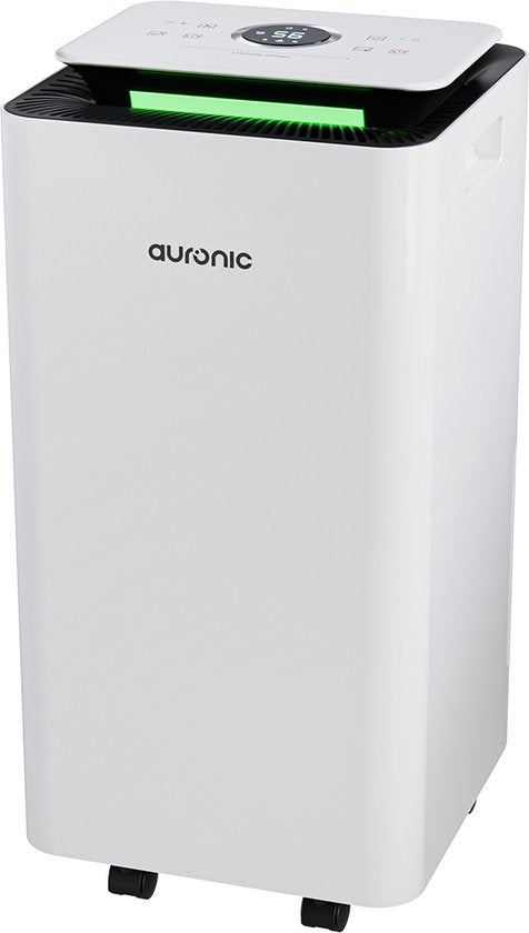 Auronic Luchtontvochtiger en Luchtreiniger - Pro Series - 10L per dag - 2.5L Waterreservoir - Was-droog functie - Slaapkamer, Badkamer en Woonkamer - Vochtopnemer voor in Huis - Dehumidifier - Wit(10 l/Pro Series， Wit)