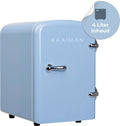 Kaaiman Mini Koelkast 4L – Mini Koelkast 12V  220V – Cosmetische Koelkast – Warm  Koud Functie – Rechtsdraaiende Deur – Skincare Fridge – Blauw(Blauw)