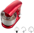 Merkloos / Sans marque Elektrische Standmixer, 4,2 L Keukenapparaat, 1500W Deegmixer met 10 Snelheden en Pulsfunctie, Kantelbaar Kopontwerp, Inclusief Roestvrijstalen Kom, Deeghaak, Garde en Klopper voor Bakken, Mixen, Kloppen en Kneden