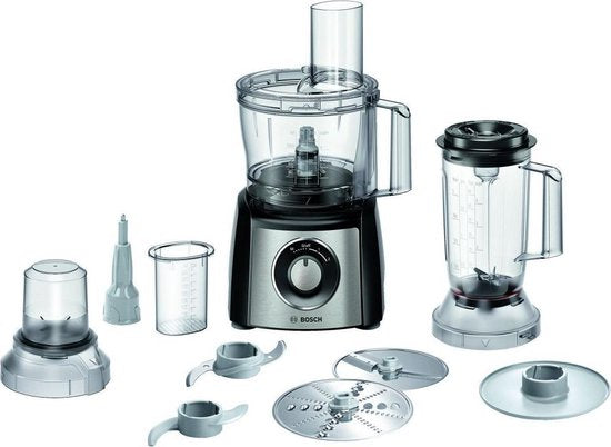 Bosch MCM3PM386 MultiTalent 3 - Foodprocessor - 900W - Zwart/RVS