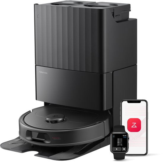 Roborock QV 35S Robotstofzuiger– 10000 Pa zuigkracht– Dubbele anti-klitborstels– Slimme obstakelvermijding– Dubbele opklapbare– Draaiende dweilen– Automatisch dweilen– Zelfdrogend– Zwart–Qrevo plus Upgrade(Zwart/roborock QV 35S)