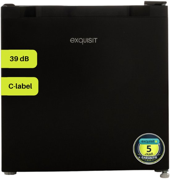 Exquisit GB40-050CB - Vrijstaande kleine vriezer - Barmodel - Instelbaar als Koeler - 5 Jaar Garantie - 31 Liter - 39dB - Zwart(Zwart)